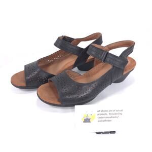 Cobb Hill Laurel Instep Strap Casual Block Sandal Womens Size 6.5 CH9183 Black